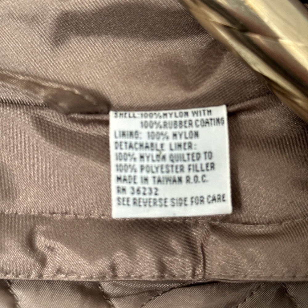 Vintage 80s J Gallery Womens 11 12 Petite Tan Belted Trench Coat Classic - Picture 10 of 16